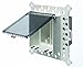 Arlington DBVM2C-1 Low Profile IN BOX Electrical Box with Weatherproof Cover for Masonry/Textured Surfaces, 2-Gang, Vertical, Clear