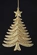 Seasons of Elegance Gold Glitter Tree Christmas Ornament 5.5"