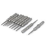 uxcell マグネチックスクリュードライバービット ラウンドシャンクシャンク6mm 1.5mm H1.5 スクリュー ドライバー ビット 10 本入り 60mm長さ