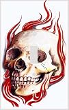 Flame Skull Decorative Switchplate Cover