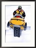 Snowmobile in Mid-Air, Colorado, USA Framed Photographic Poster Print, 21x29