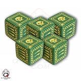 Q-Workshop: Five d6 Dice - ORC Battle Dice (Green & Yellow)