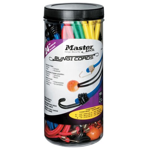 Master Lock 3023AT Assorted Bungee Cords, 24-Pack