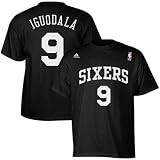 NBA adidas Andre Iguodala Philadelphia 76ers #9 Net Number T-shirt - Black (Small)
