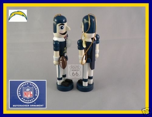 SAN DIEGO CHARGERS FOOTBALL WOOD NUTCRACKER ORNAMENT NFL LIC NEW