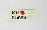 Produkt-Bild: Buchzeichen mit Aufschrift Ich liebe Gimes