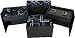 Coffret cravate soie motif moderne (cravate + boutons de manchette + mouchoir)