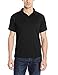 IZOD mens Short Sleeve Performance polo shirts, Black, 36-37 US