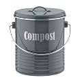 Typhoon Vintage Kitchen Graphite Metal Compost Caddy Bin