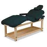 Mirage Stationary Massage Table with Full Cabinet - Quickship Package: Fabric Color-Cloud