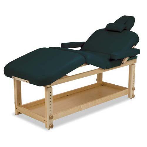 Mirage Stationary Massage Table with Full Cabinet - Quickship Package: Fabric Color-Cloud
