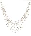 Oi! Ladies N0392 White Fresh Water Pearl and Crystal FullNeck Splash Necklace