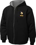 Minnesota Vikings Jacket: Black Reebok Hooded Craftsman Jacket