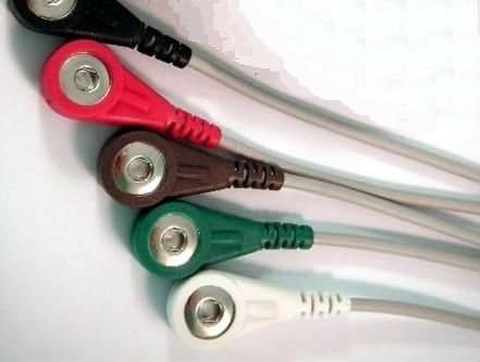 One Piece 12 Pin ECG EKG Cable with 5 Leadwire for HP/Philips, TPU, Grabber