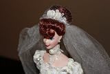 Romantic Rose Bride Porcelain Barbie Doll