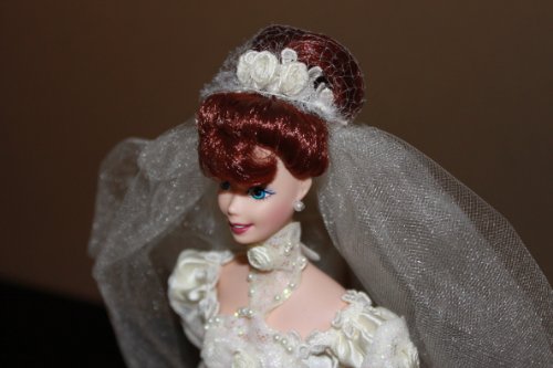 Romantic Rose Bride Porcelain Barbie Doll