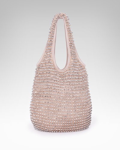 bebe Crochet Stone Hobo Bag