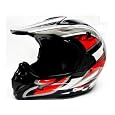 Tms RED Black Dirt Bike ATV Motocross Helmet Off-road (Medium)