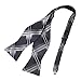 Dan Smith DBA7C12D Dim Grey Checkers Bow Tie Microfiber Leadership For Urban Self-tied Bow Tie