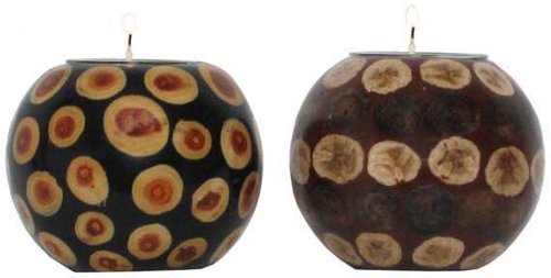 Best Cheap Fiberglass Laminated Banana Chips, Wood and Rope Decorative Tea Light Holders 4