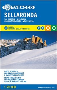Tabacco Wandern 1 : 25 000 Sellaronda: Val Gardena - Alta Badia - Arabba Marmolada - Val di Fassa. Skipistenkarte mit Schwierigkeitsgraden und Fl&auml; ...