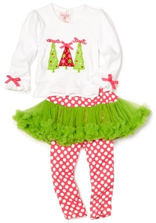 Mud Pie Baby Girls Toddler Triple Tree 2 Piece Set