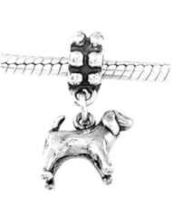 Sterling Silver Cocker Spaniel Dog Dangle Bead Charm