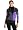 Hknb Heidi Klum For New Balance Women's Paneled Zip-Up Hoodie, Charcoal/Grey/Purple, X-Small