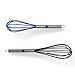 Silicone Whisk Set 10-inch and 8-inch Life Time Guarantee. Includes Free Ebook 101 Recipes to Make with Your Whisk. Great Whisks for Baking, Cooking and Mixing(Set of 3)