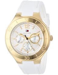 Tommy Hilfiger Womens 1781329 Sport Luxury Multi-Eye Gold-Plated Bezel Watch