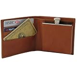 Review SMS GIFT COLLECTION  / 2oz. Stainless Steel Flask in Brown Leather Wallet