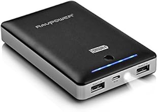 RAVPower 16000mAh Portable Charger Power Bank External Battery Pack with iSmart Technology (3rd Generation Deluxe, 4.5A, Dual USB) - Black