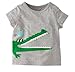MowMee Summer Toddler Kid Boy Crocodile Dinosaur Suit Outfit T-shirt Lattice Pants Sets