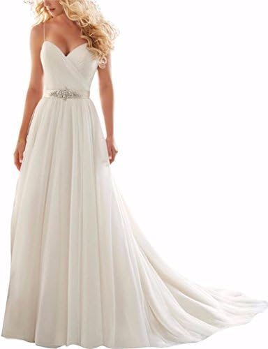 Topquality2016 Women's Sweetheart Soft Organza Gown Bride Wedding Dress Size 6 White