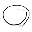 3.2mm Woven Faux Leather Cord Chain Necklace w. Stainless Steel Clasp