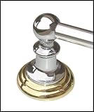 Townsend Bathroom Towel Bar, Chrome and Brass