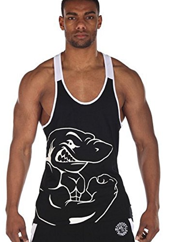 Efashionmx Mens Sexy Fitness Bodybuilding Gym Tank Tops (Medium, Black)