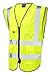 Forever Hi Vis Viz Executive Safety Waist Coat Vest Yellow Work Wear