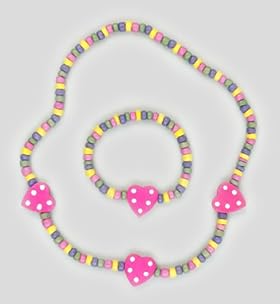 Wooden Heart Stretch Necklace 