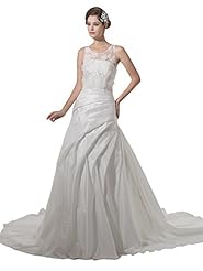 Beaded  Lace Taffeta Sleeveless Evening Dress  With Ruffles