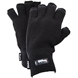 FLOSO&reg; Mens Thinsulate Thermal Fingerless Gloves (3M 40g)
