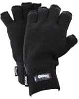 FLOSO&reg; Mens Thinsulate Thermal Fingerless Gloves (3M 40g)