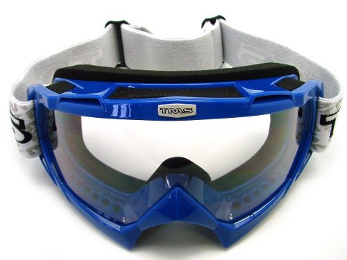 Adult BLUE GOGGLES Motocross MX Dirt Bike ATV 