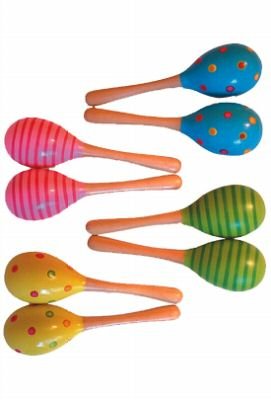 Childrens Toyshop  Toys : Children's Wooden Musical Instrument - Maracas Ages 3+ - Wooden Toy