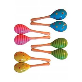 Children's Wooden Musical Instrument - Maracas Ages 3+ - Wooden Toy