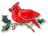 Clearly Charming Cardinal Silver and Enamel Pin