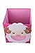 Clever Creations Cute Smiling Sheep Collapsible Toy Storage Organizer Toy Box Folding Storage Cube for Kids Bedroom | Perfect Size Storage Cube for Books, Kids Toys, Baby Toys, Baby Clothes