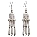 Handmade Howlite & Silver Dangle Earrings title=
