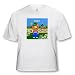 SmudgeArt Male Child Name Design - Decorative Bear Wearing Overalls with the name Theo - T-Shirts