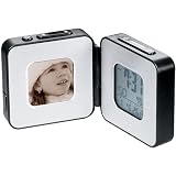 Column digital photo frame alarm clock